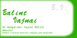 balint vajnai business card